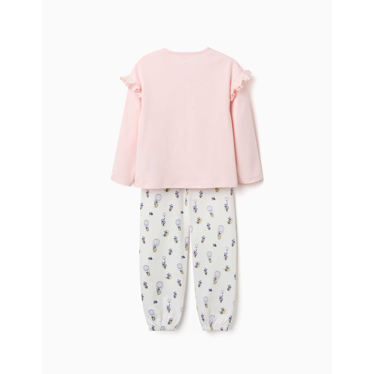 Pyjama long en coton avec imprimés Minnie rose clair, ZIPPY