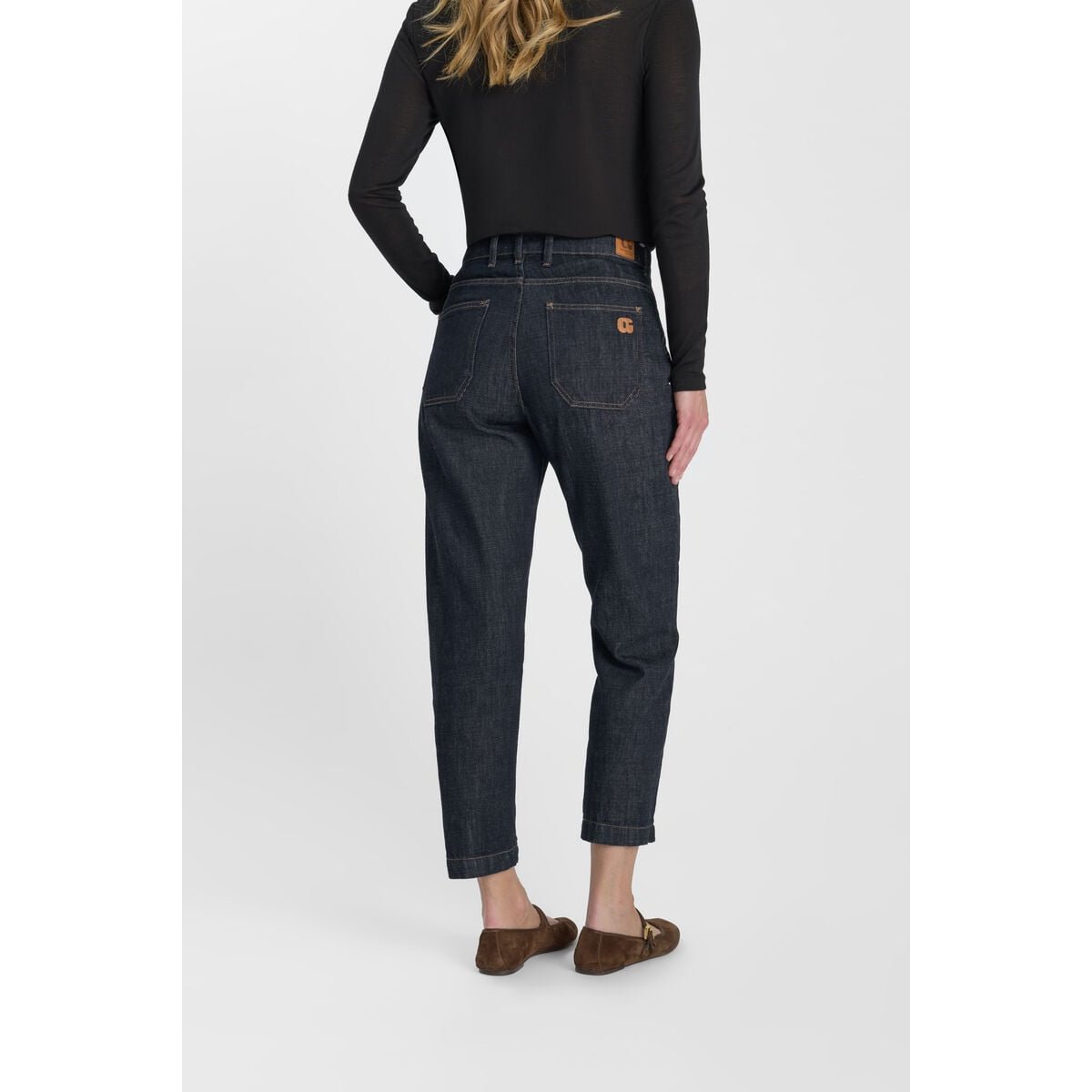 Jeans loose, large 400/60 girlfriend , 7/8ème blue, LE TEMPS DES CERISES