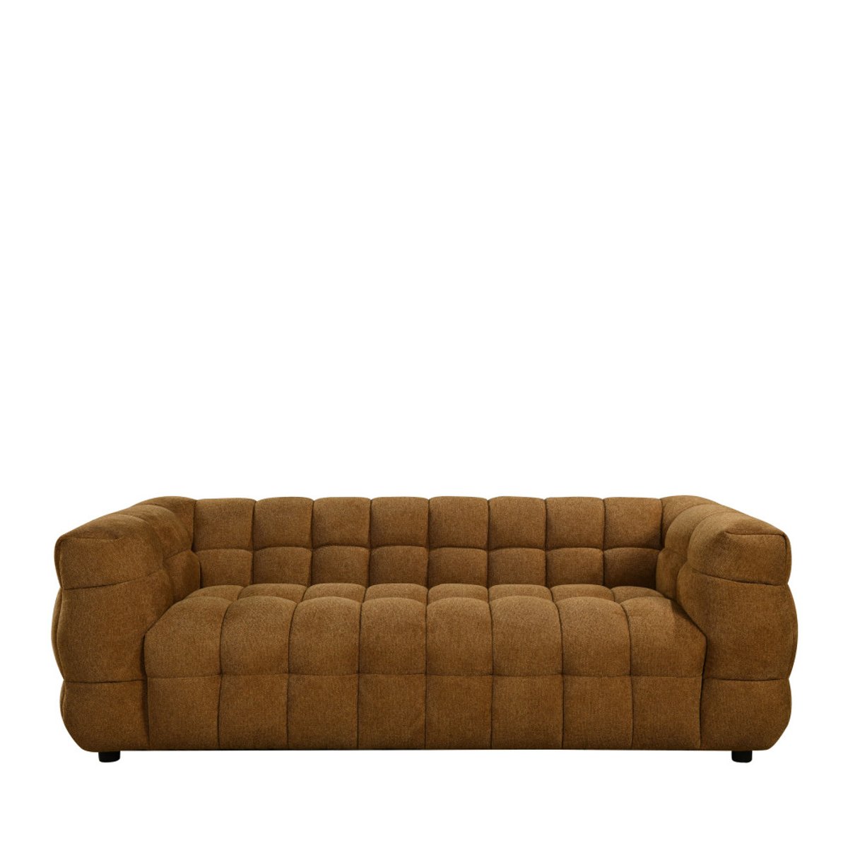 Canapé droit 3 places en tissu- BOLLY bronze, DRAWER