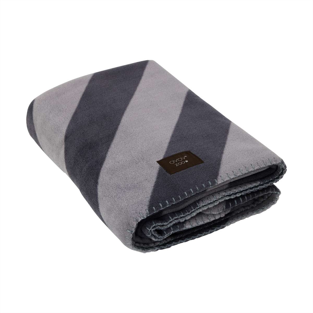 Couverture en polyester à rayures LIVING noir, OYOY LIVING DESIGN