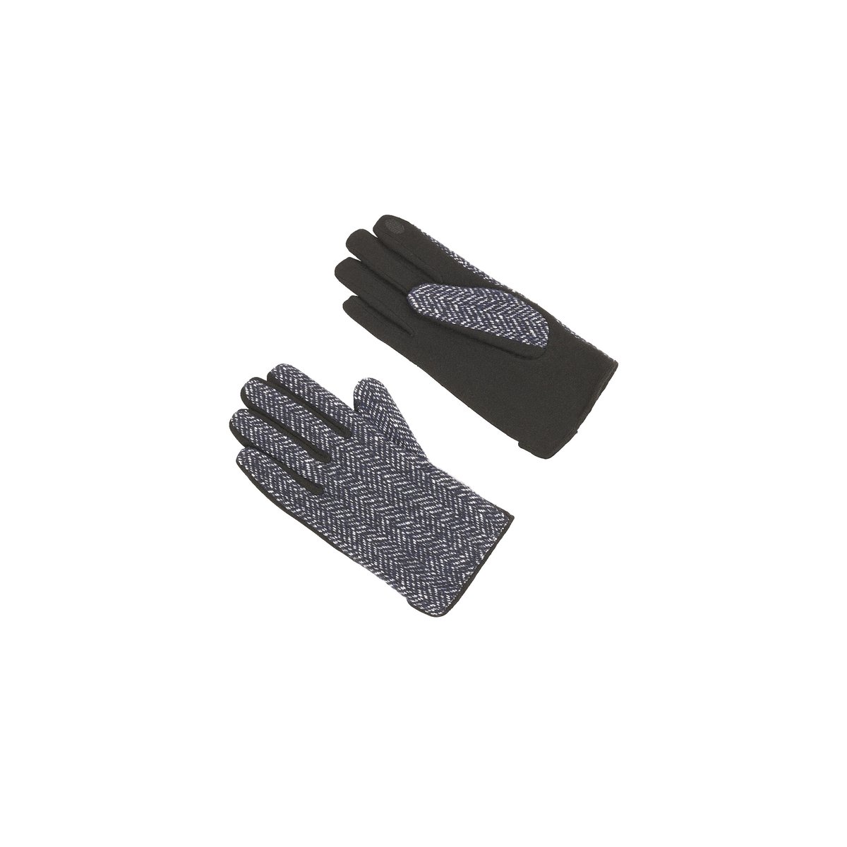 Gants doublés raffinés NEVONA bleu marine, CAROLL