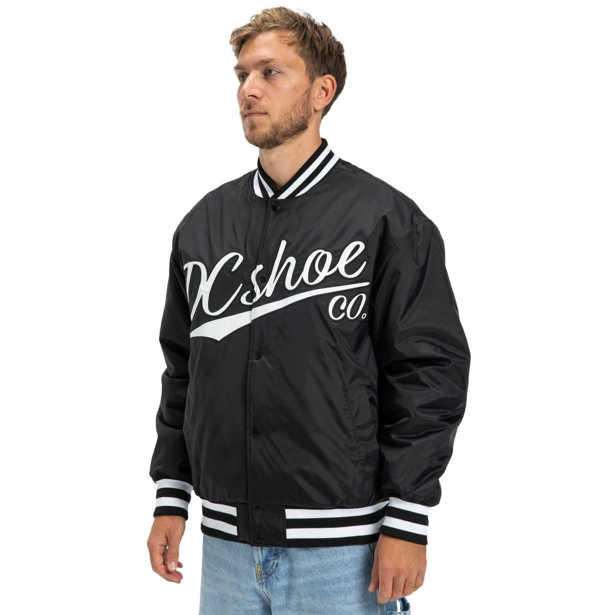 Veste avec fermeture à bouton-pression SUBSTITUTE BOMBER. noir black, DC SHOES