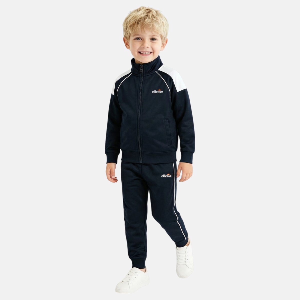 Ensemble veste zippée col montant et pantalon de jogging TRACK vert foncé, ELLESSE