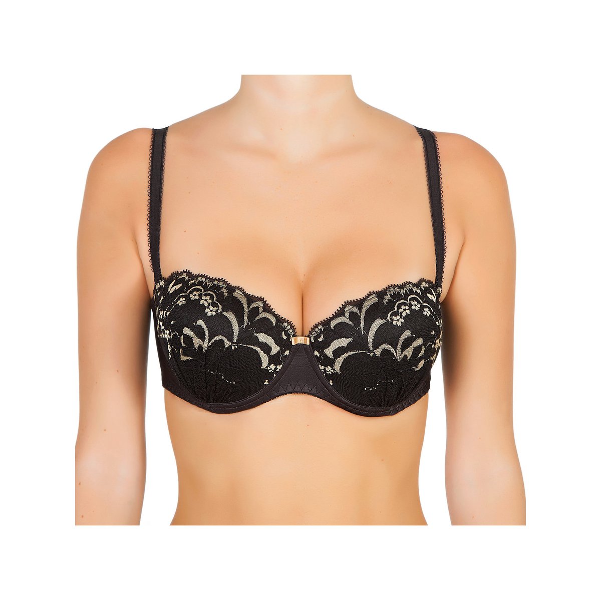 Soutien-gorge bandeau push-up Samara noir, SELMARK