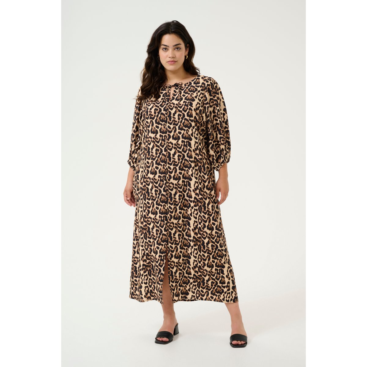 Dress imprimé natural leopard print, KAFFE CURVE