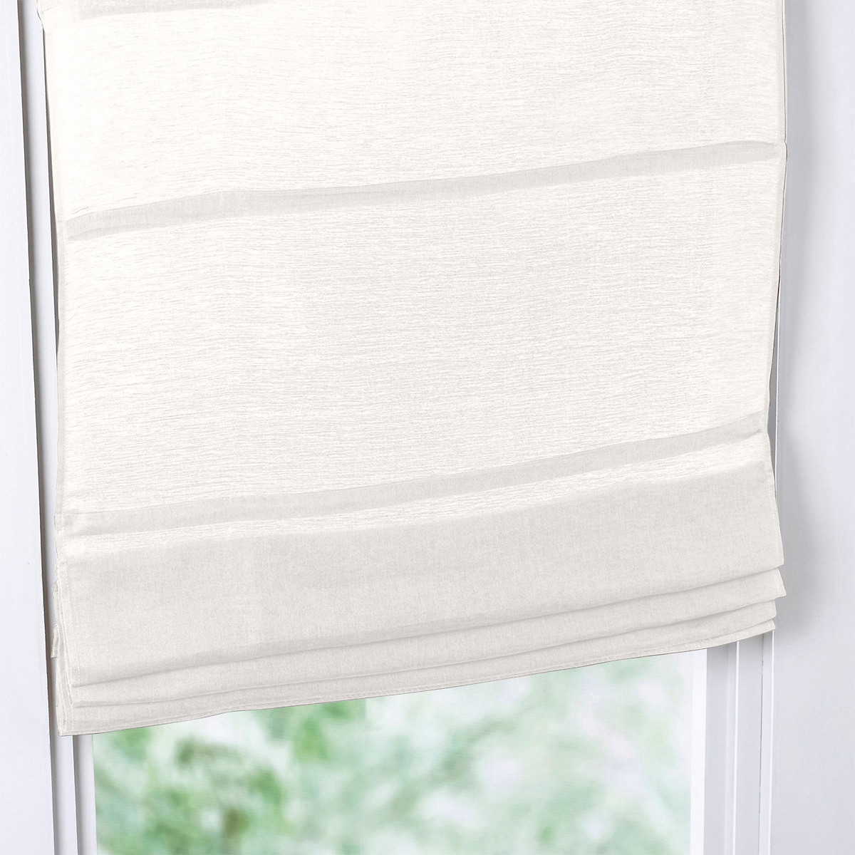 Store bateau étamine lin/coton blanc cassé, LA REDOUTE INTERIEURS