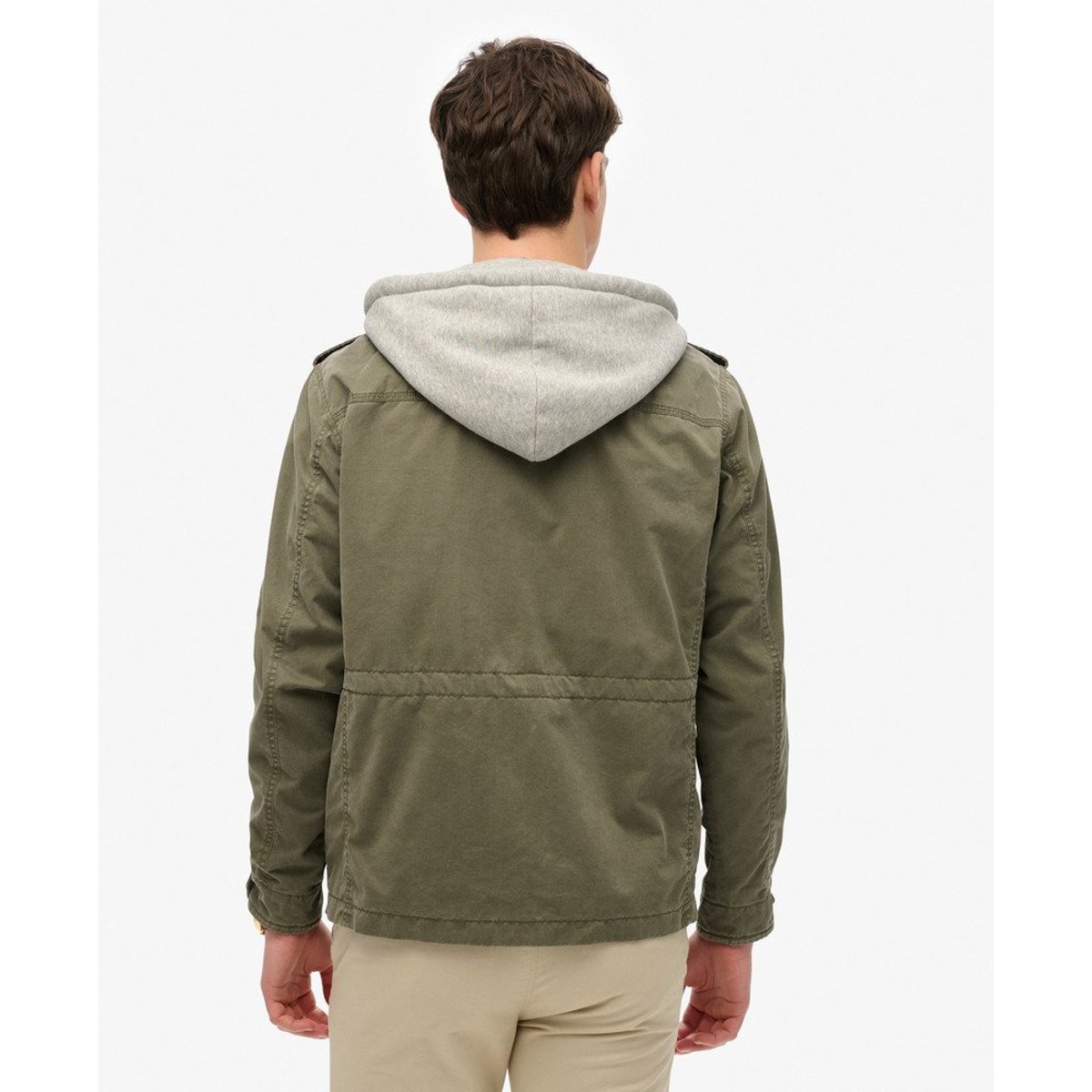Veste à capuche Rookie Field vert olive poudré, SUPERDRY