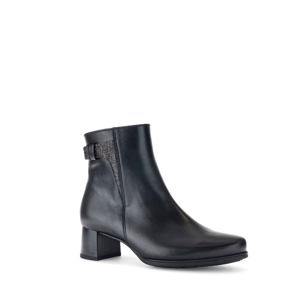 Bottines en  à talon décroché block noir, GABOR
