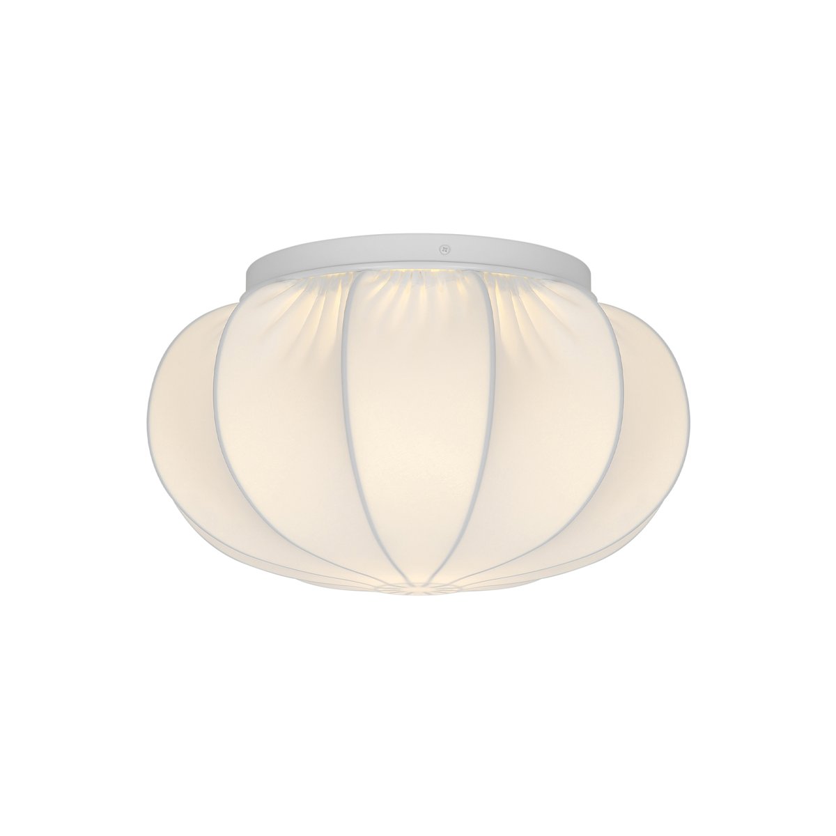 Plafonnier rond en textile et métal, AERON blanc, NORDLUX