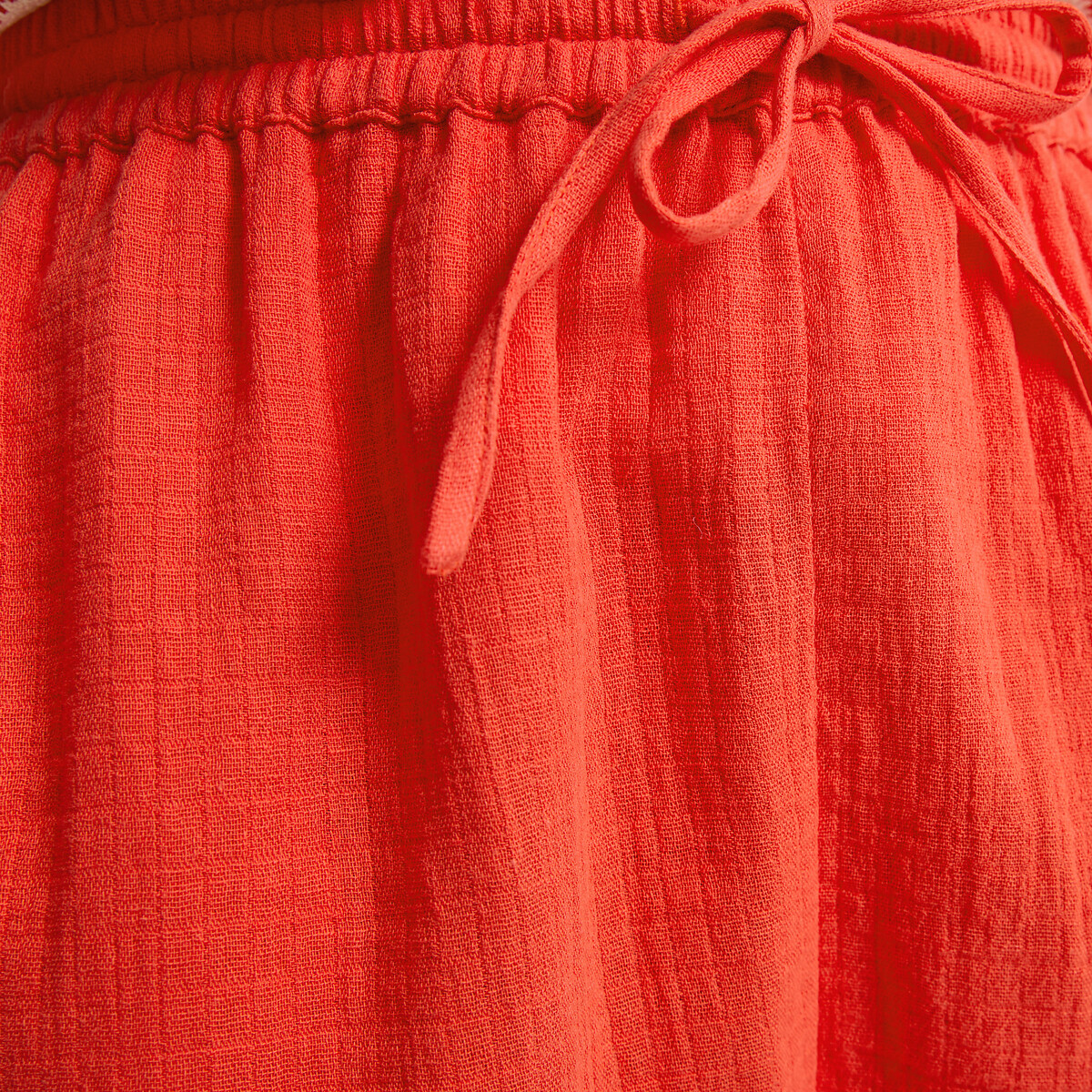 Short à volants et taille élastiquée rouge grenadine, LA REDOUTE COLLECTIONS