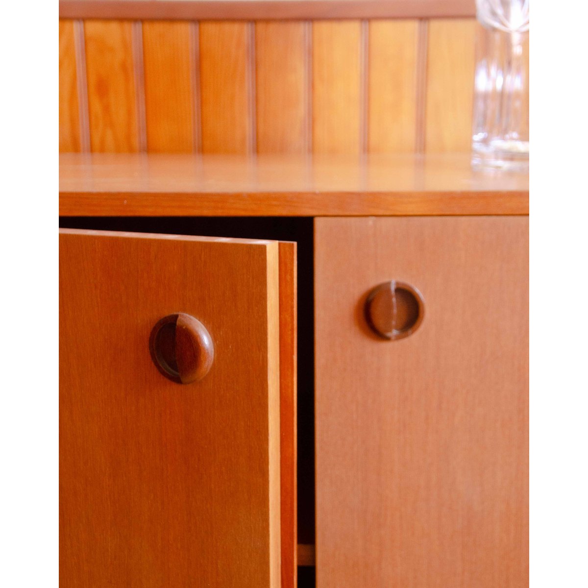 Buffet en teck Gustave N°1615 - Bon état bois clair, DEBONGOUT