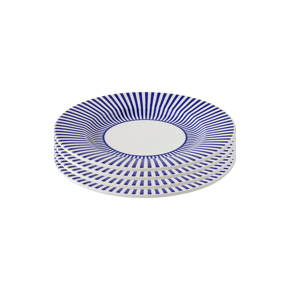 Set of 4 Steccato Narrow Stripe Side Plates blue, SPODE