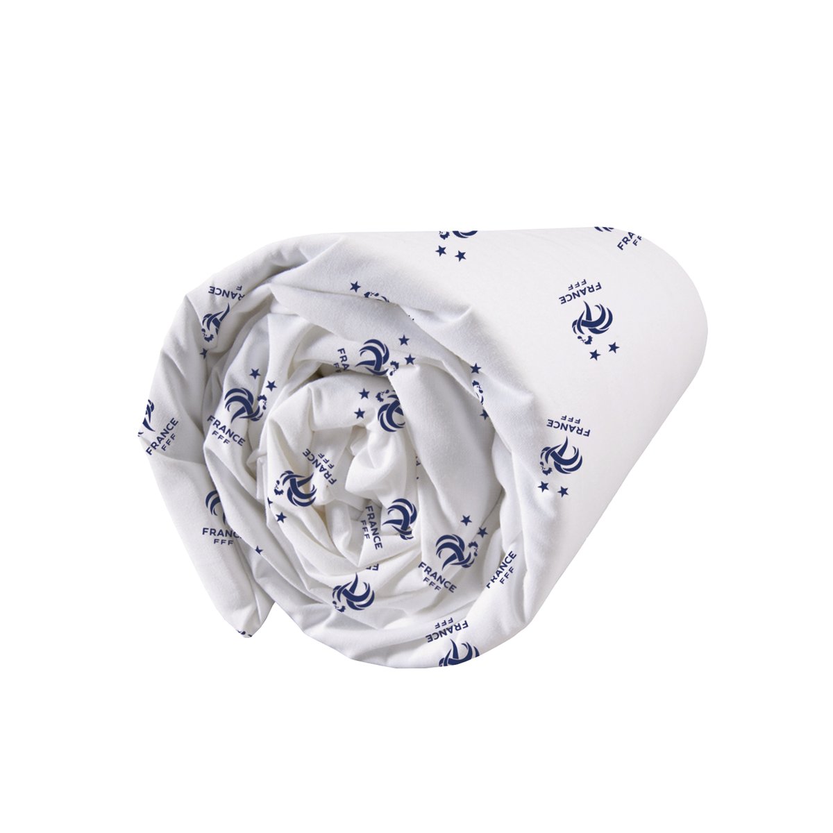 Drap-housse imprimé 100% coton, Équipe de France de Football RAYURES bleu, FFF