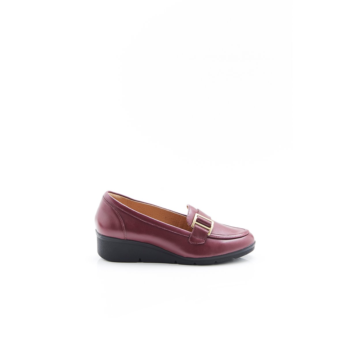 Mocassins compensés Amortyl rouge bordeaux, DAMART