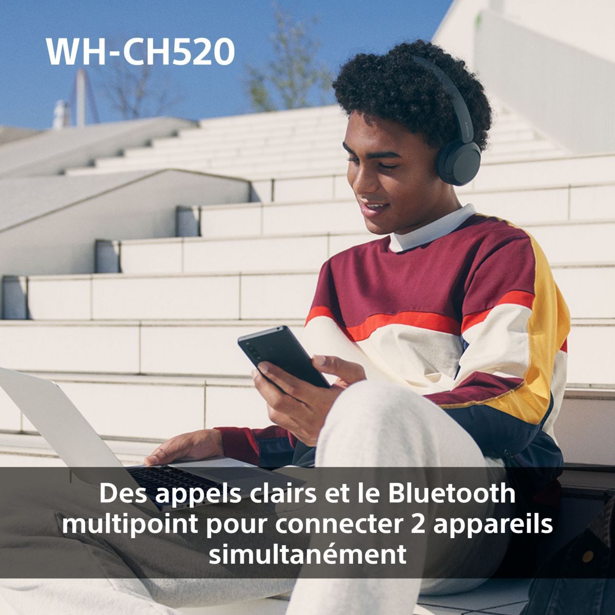 Casque WH-CH520 Rose rose, SONY