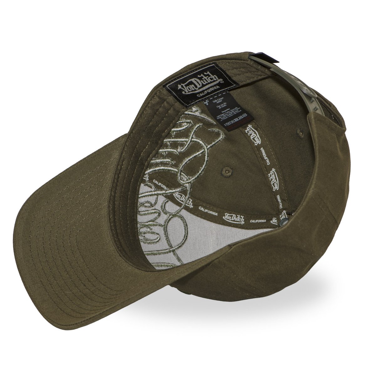 Casquette Baseball CHI kaki foncé, VON DUTCH