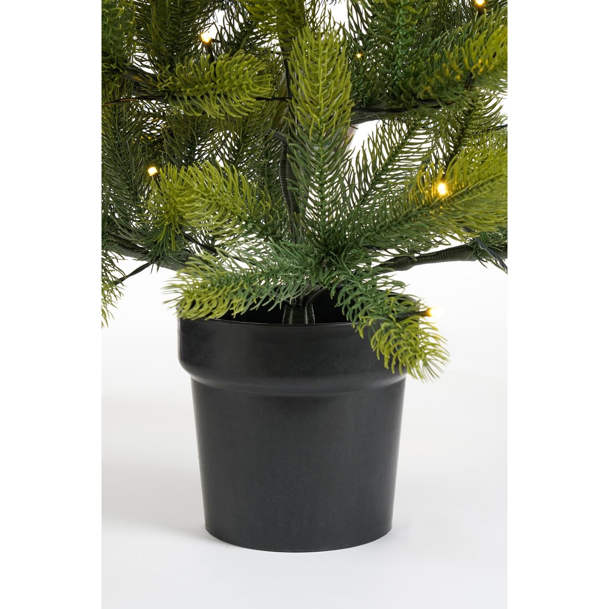 Sapin de Noël artificiel avec LED H90 cm NAGOYA vert, BLACK BOX TREES