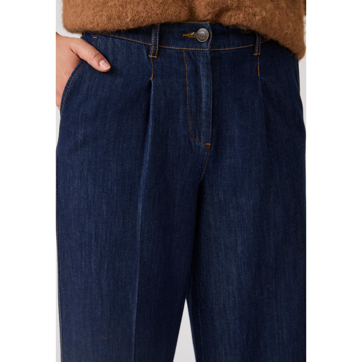 Pantalon denim ample bleu denim foncé, DAMART