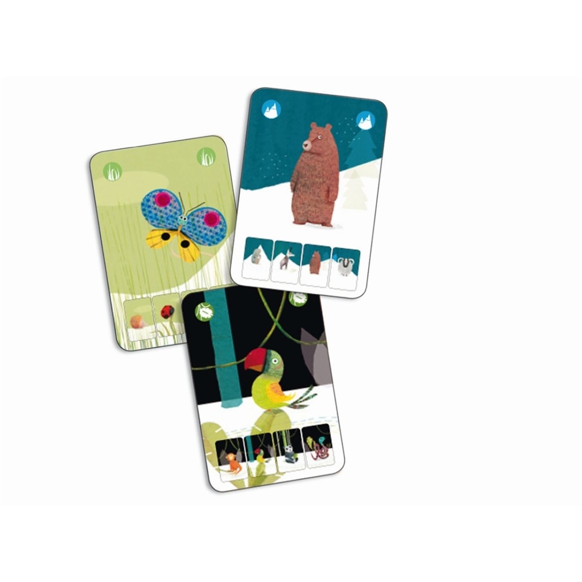 Jeu De 7 Familles Mini Nature multicolore, DJECO