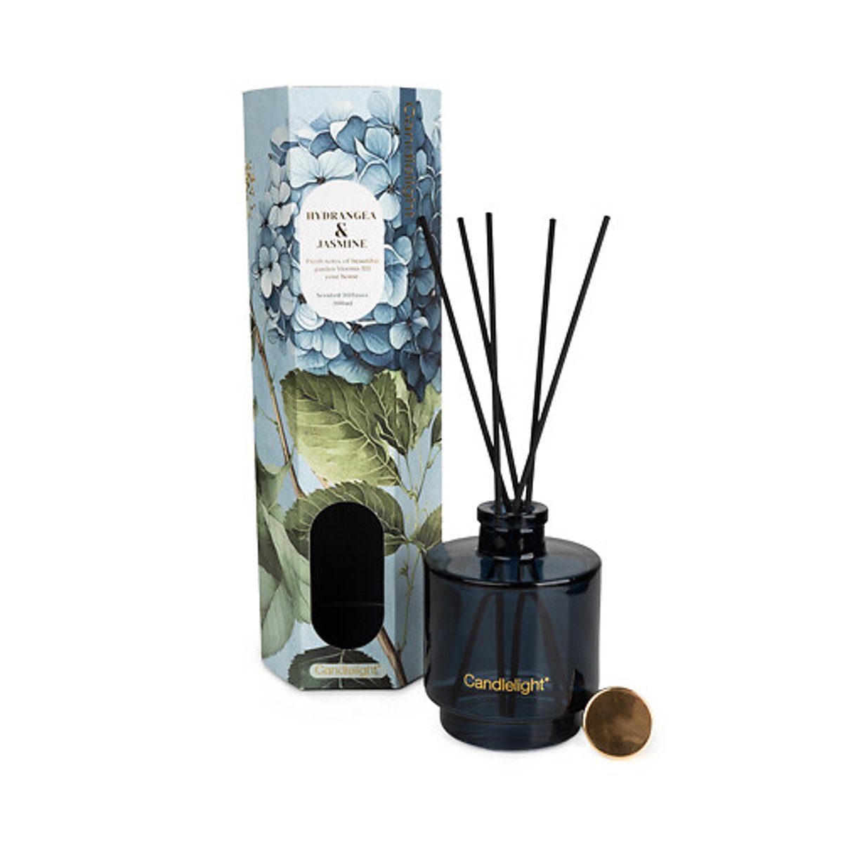 200ml Hydrangea & Jasmine Reed Difuser blue, SO'HOME
