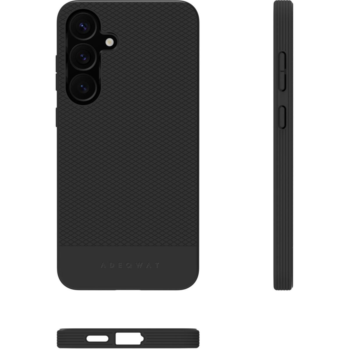 Coque Samsung 2025 noire couleur unique, ADEQWAT