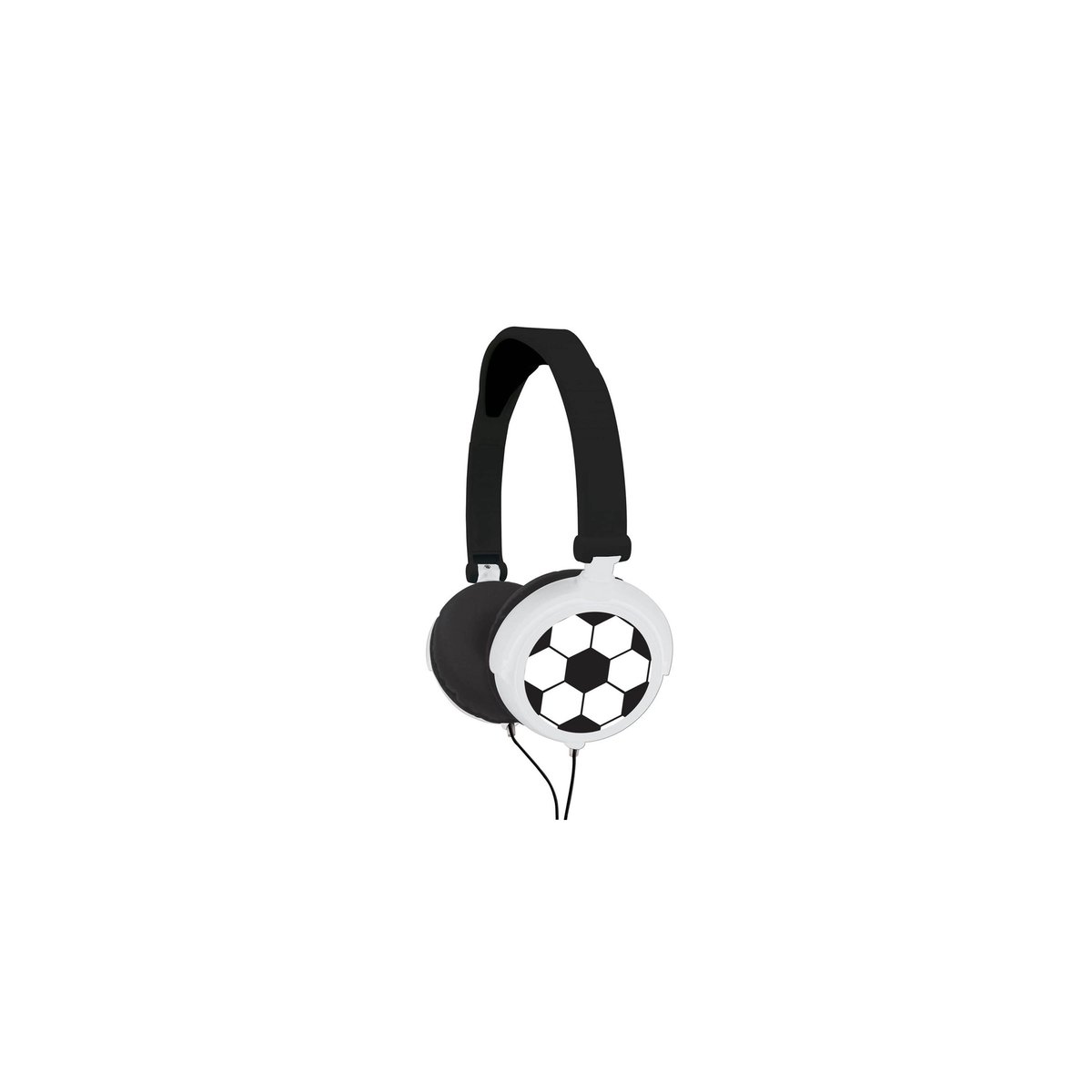 Casque stéréo filaire – design Football noir, LEXIBOOK