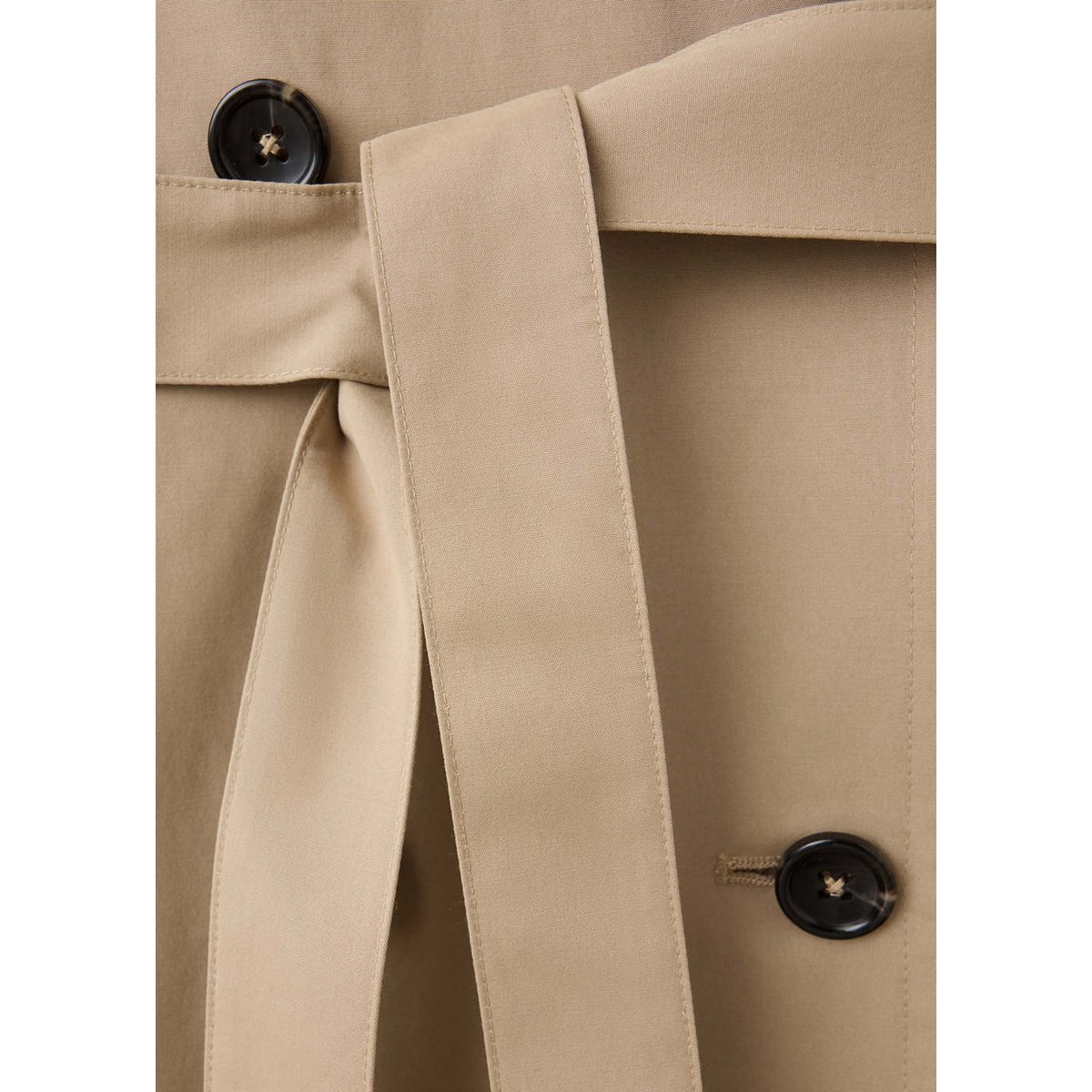 Manique coton imprimé à rayures beige, MANGO TEEN