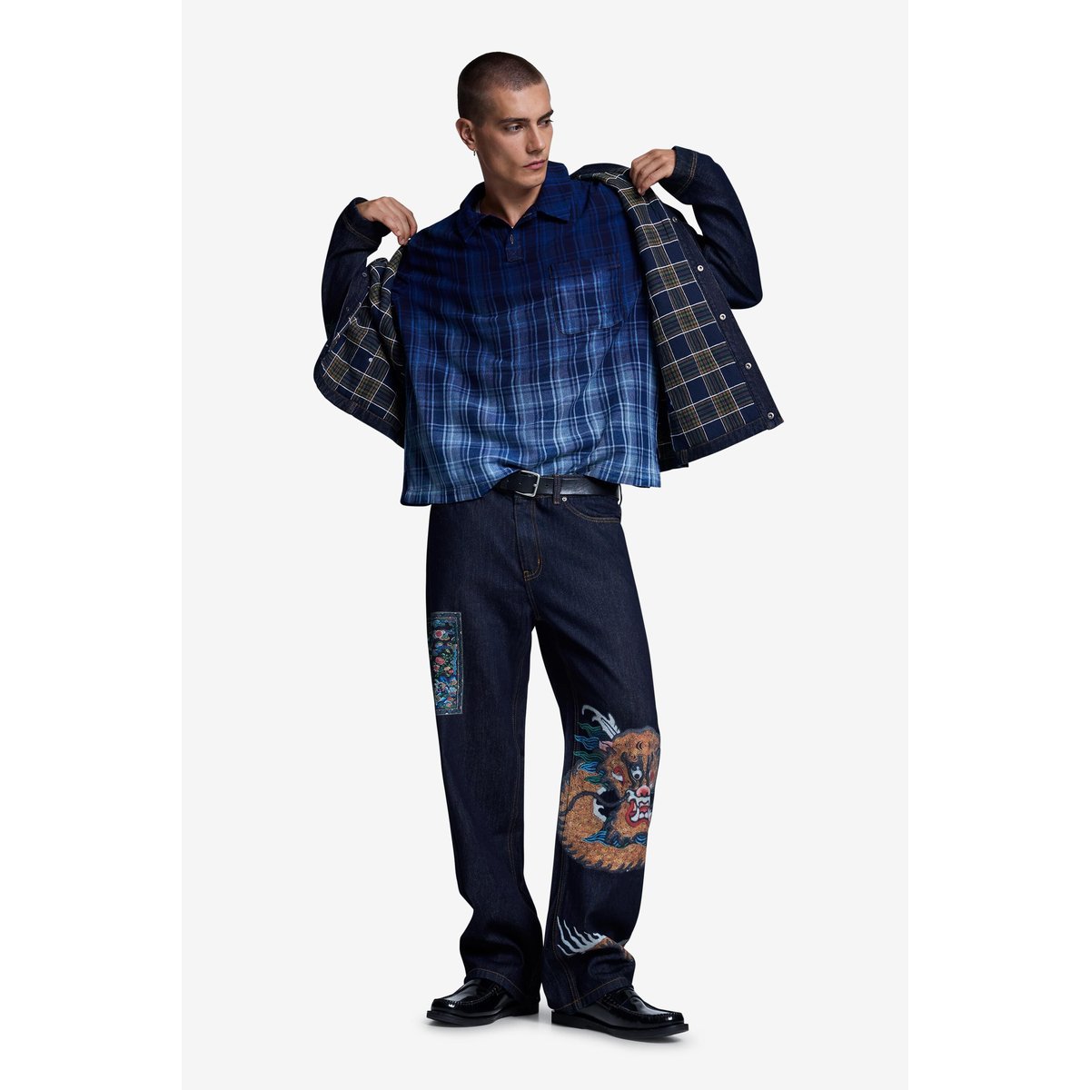 JEAN IMPRIMÉ bleu, DESIGUAL
