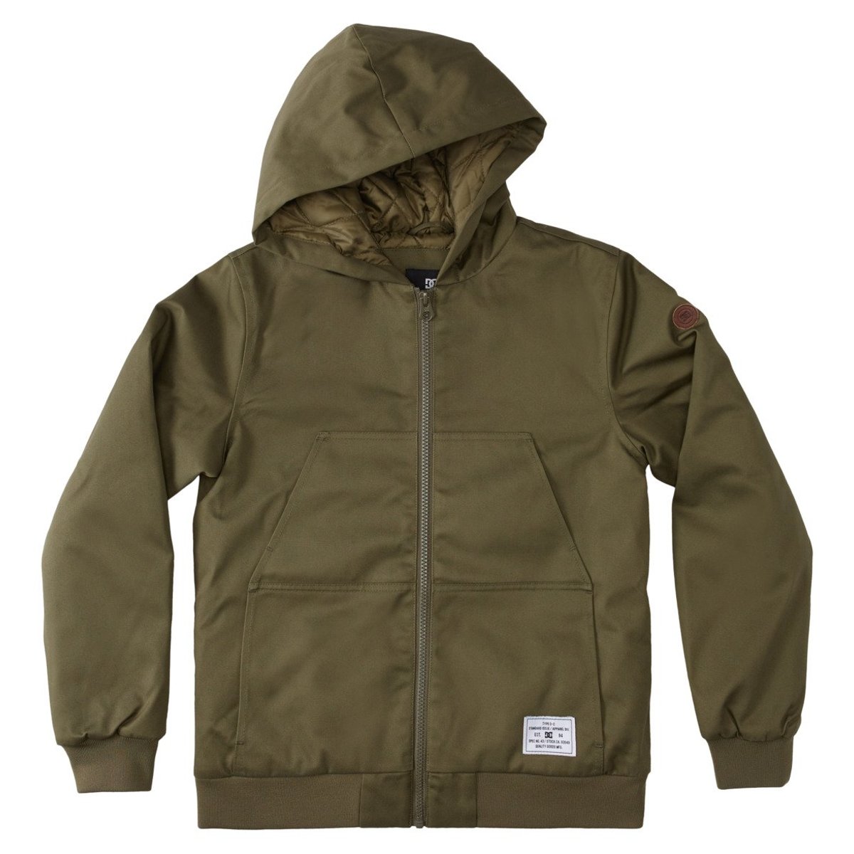 Veste matelassée à capuche ROWDY. marron ivy green, DC SHOES