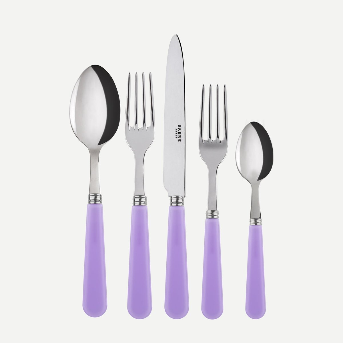 Set de 5 couverts de table, Duo lilas, SABRE