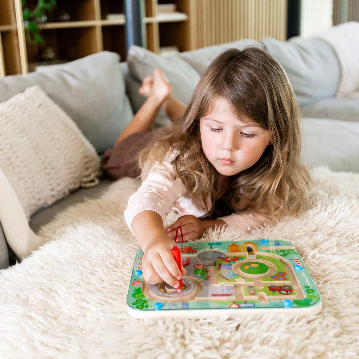 Jeu magnétique Ville Labyrinthe bleu, HABA