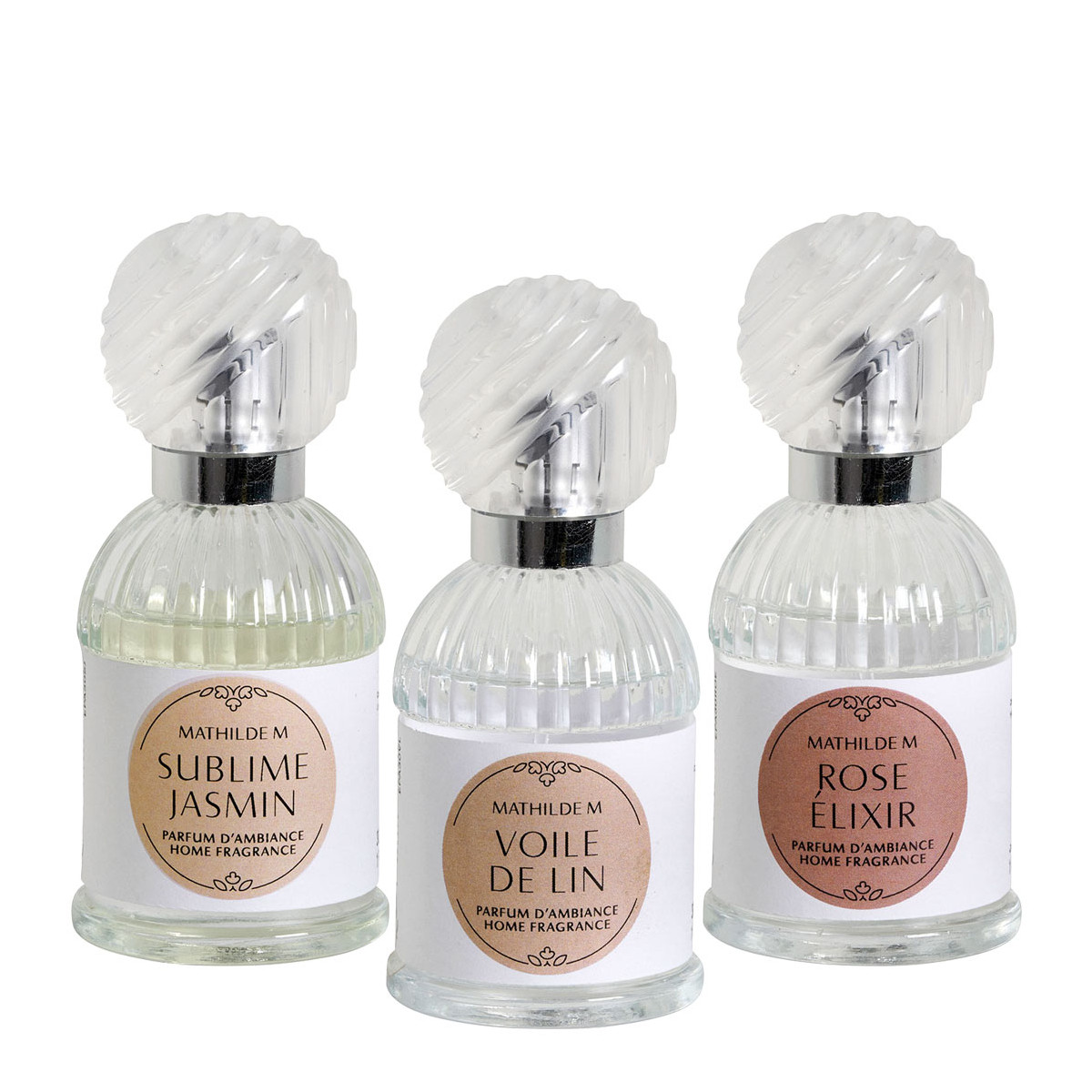 Coffret 3 parfums d'ambiance jaune, MATHILDE M