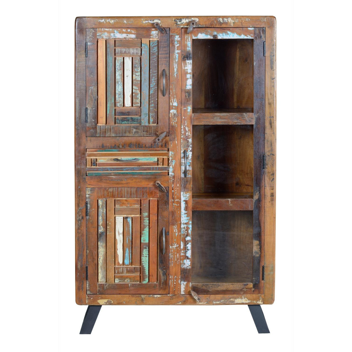 Armoire 1 tiroir - CALYPSO marron, DECORATION D’AUTREFOIS