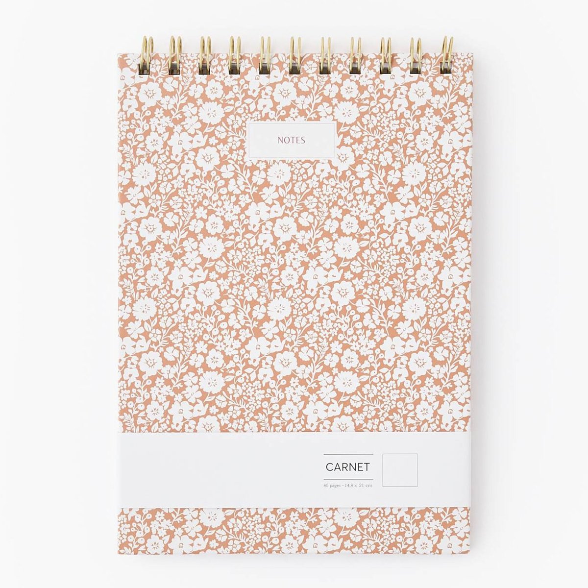 Carnet A5, 80 pages unies copeau, MONOPRIX