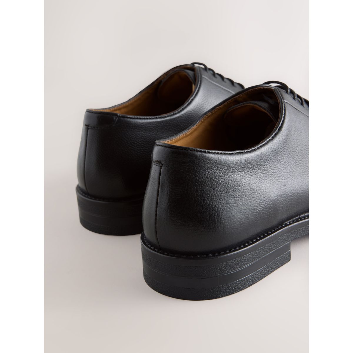Chaussures derby en cuir noir, NEXT