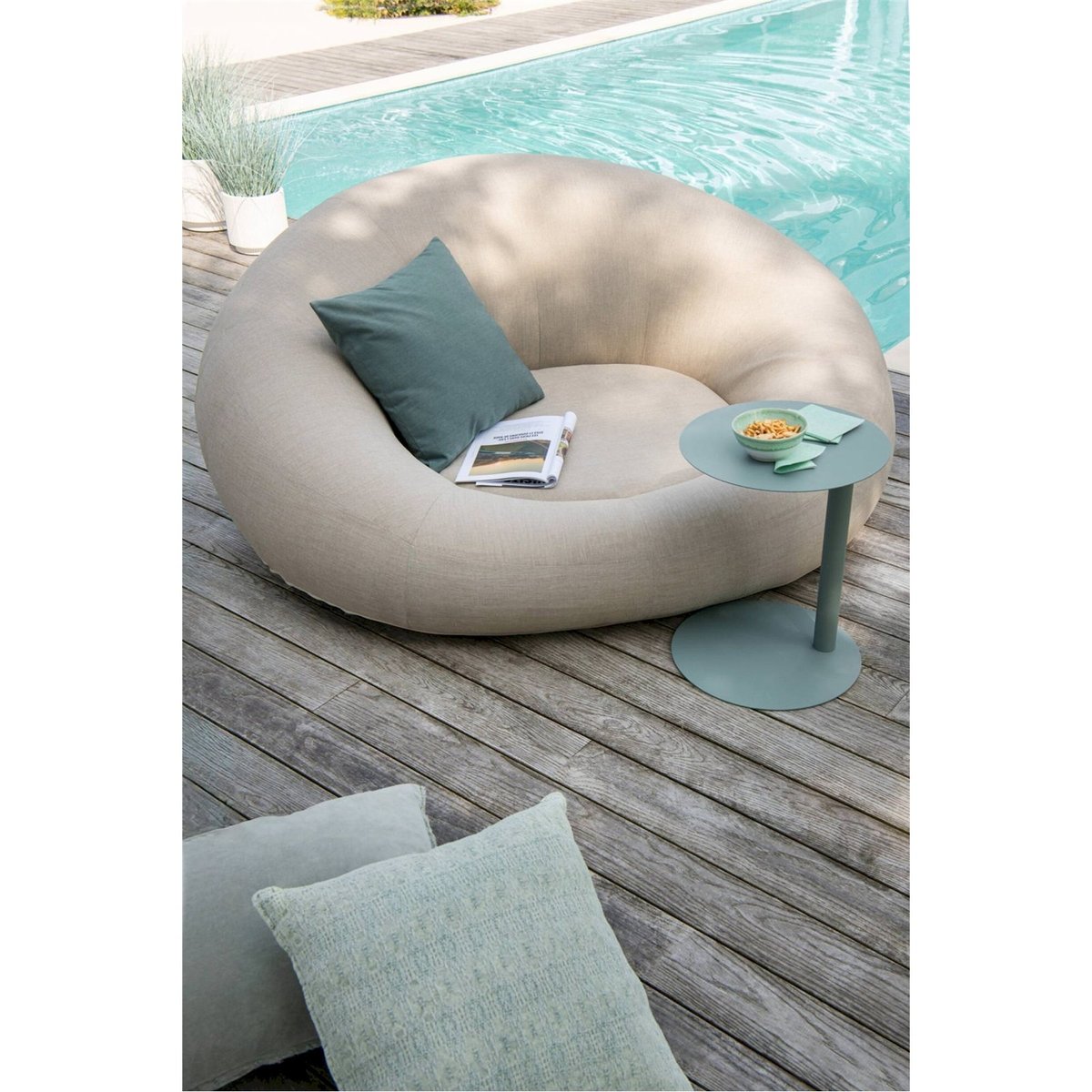 Matelas donut pour piscine gris, RECOLLECTION
