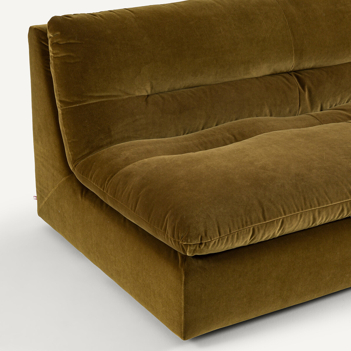 Canapé 3 places modulable en velours, GIULIANO bronze, AM.PM