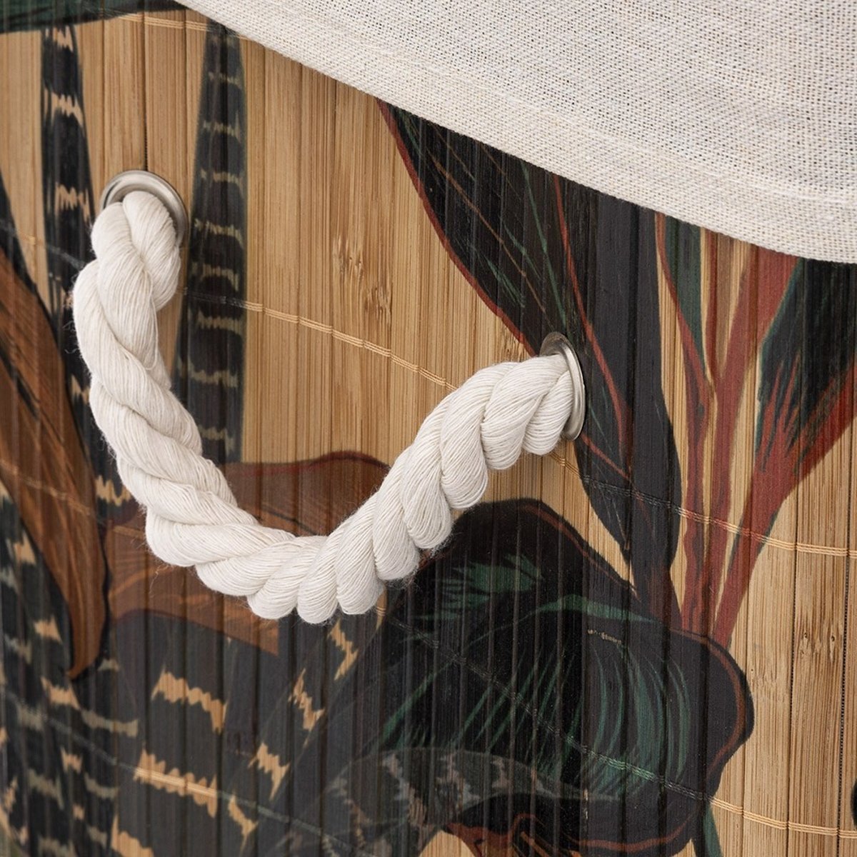 Panier à linge bambou Palawan beige, ATMOSPHERA