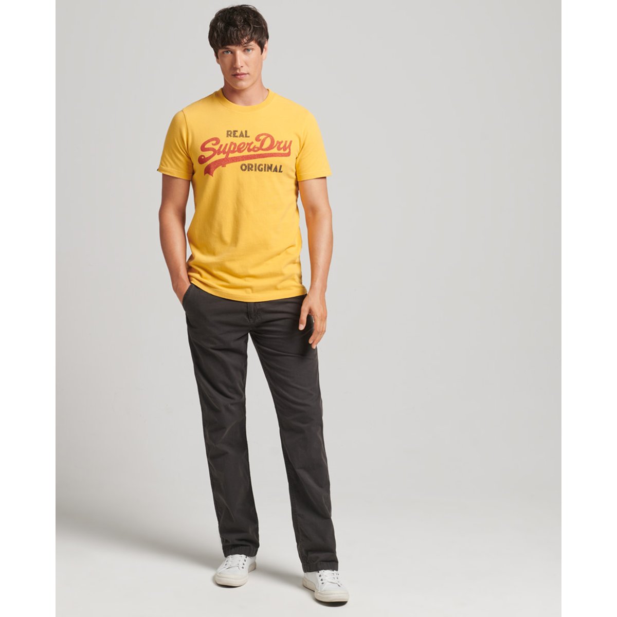 T-shirt Vintage Logo Soda Pop jaune pigment, SUPERDRY