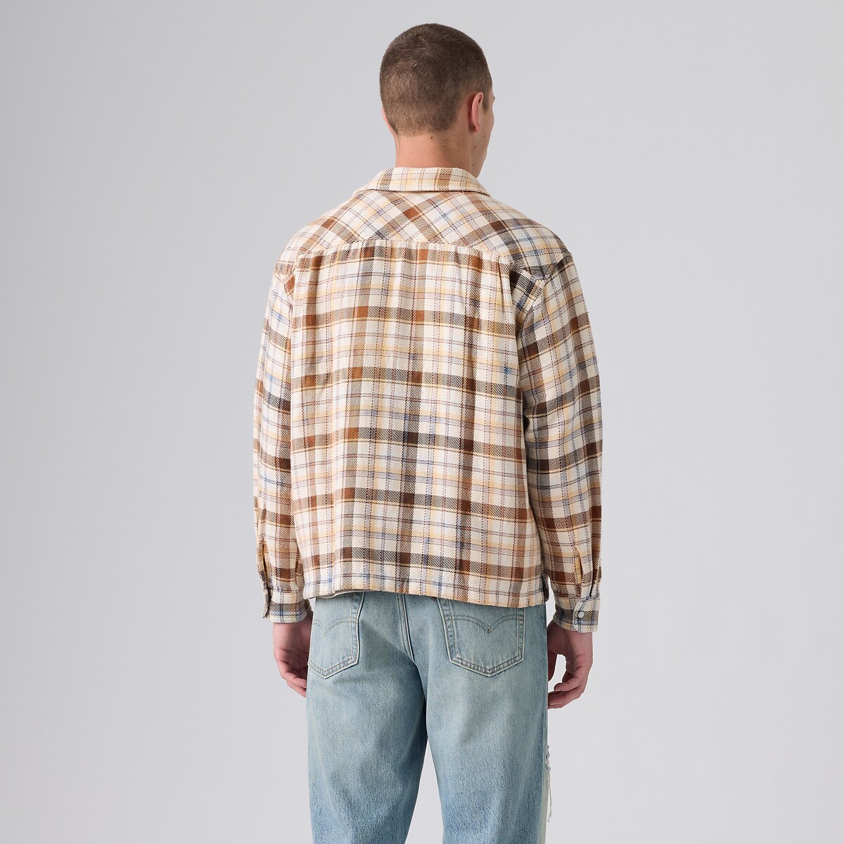 Chemise manches longues, BOXY WESTERN carreaux gris, LEVI'S