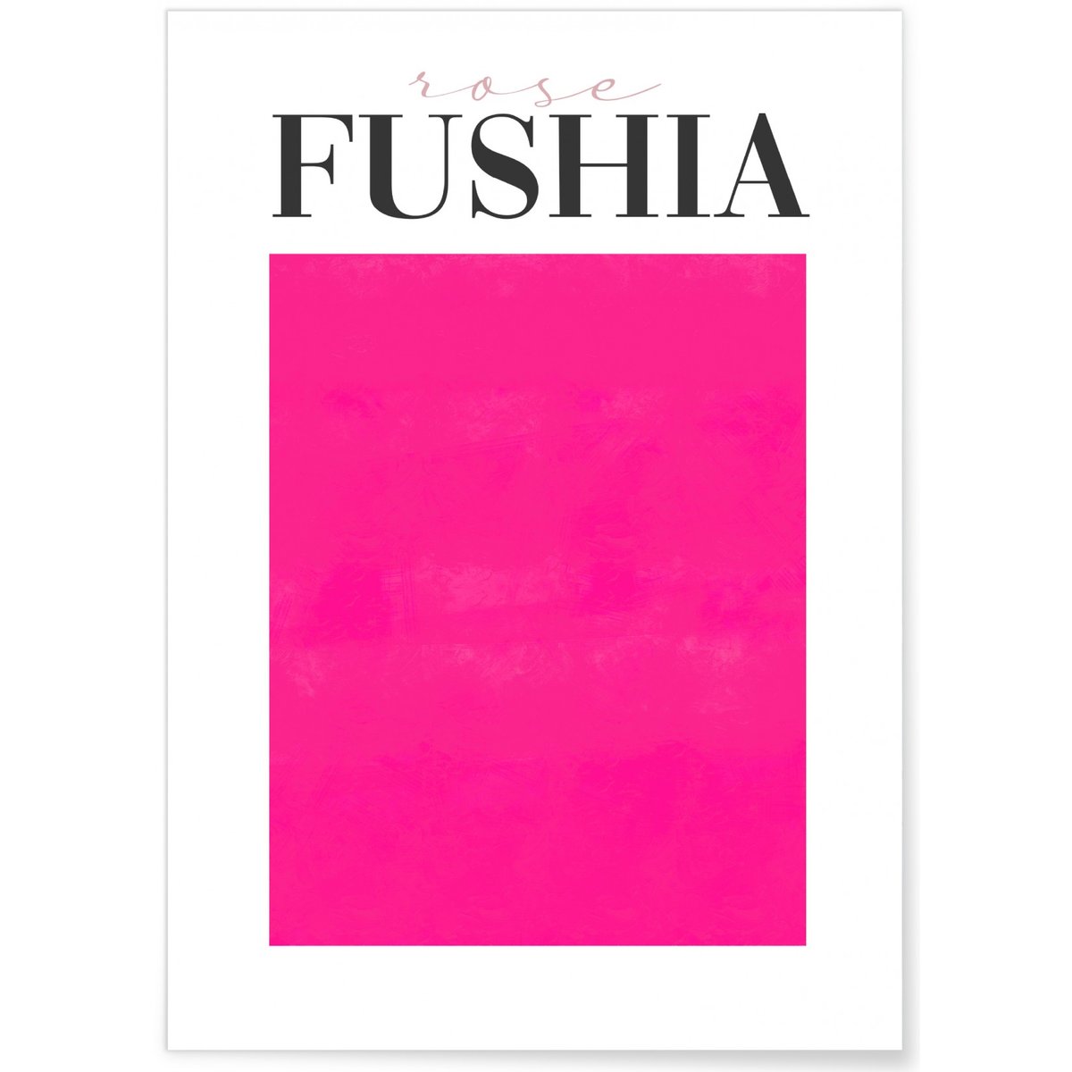 Affiche Rose Fushia blanc, L'AFFICHERIE