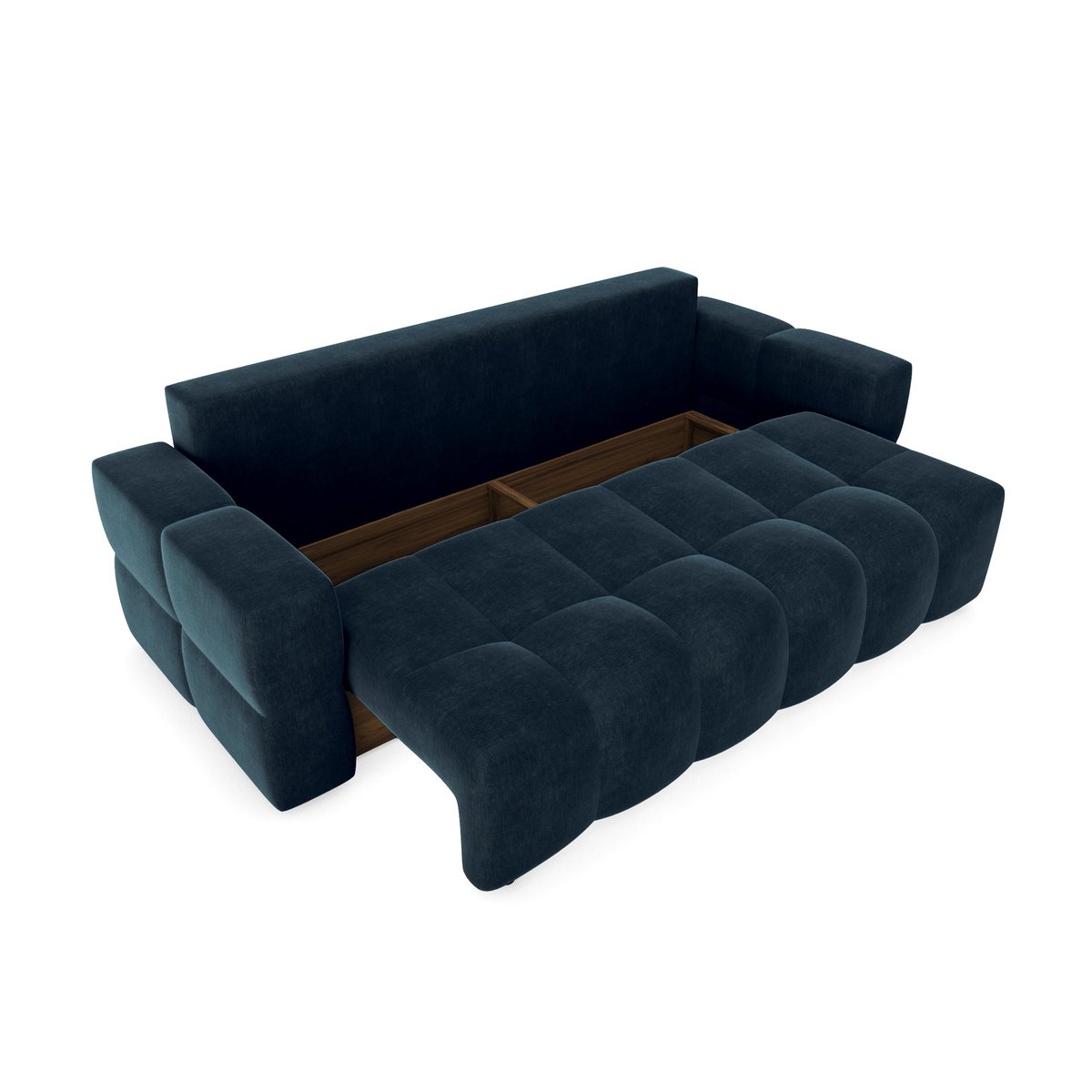 Canapé en velours GABRIEL bleu paon, SIA HOME