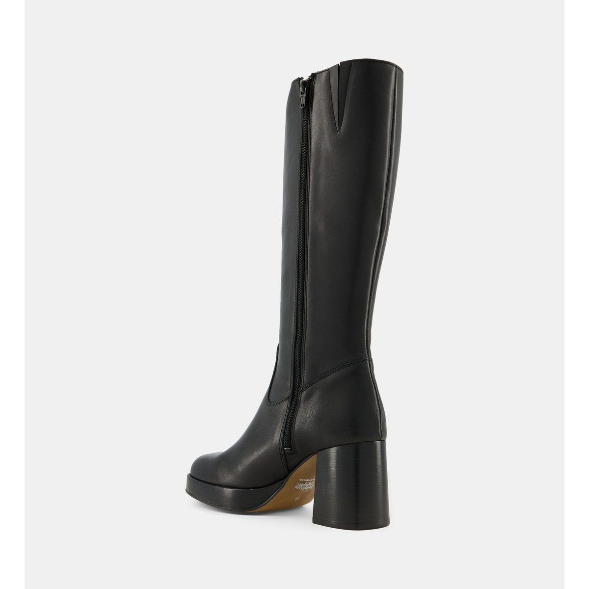 Bottes à plateforme cora cuir noir, GALERIES LAFAYETTE