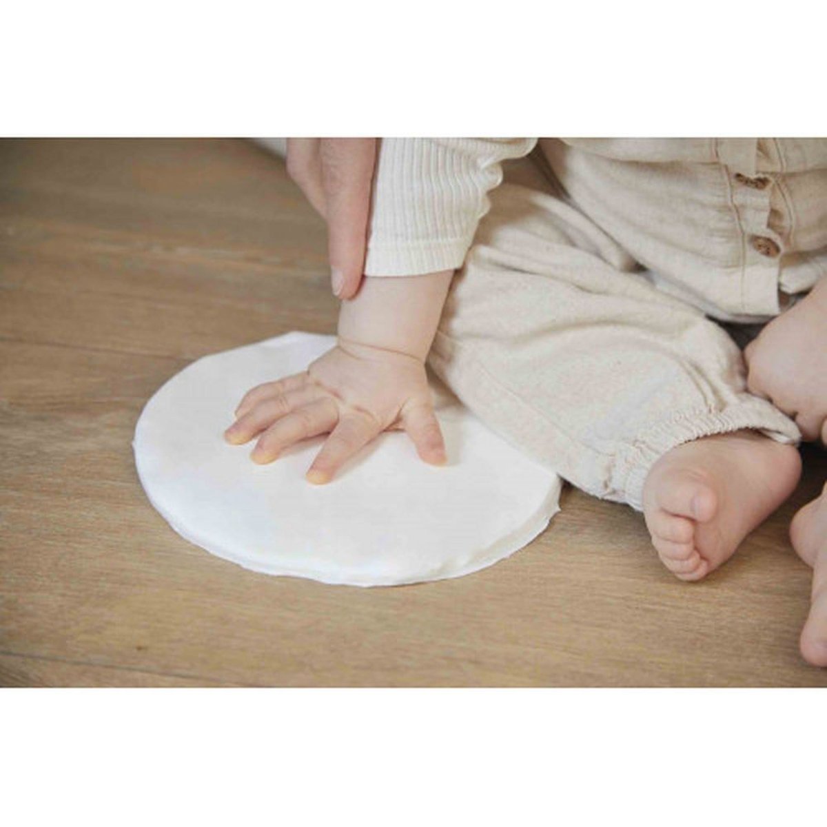Cadre à souvenirs Photo et empreinte enfant Terracotta couleur unique, KALOO