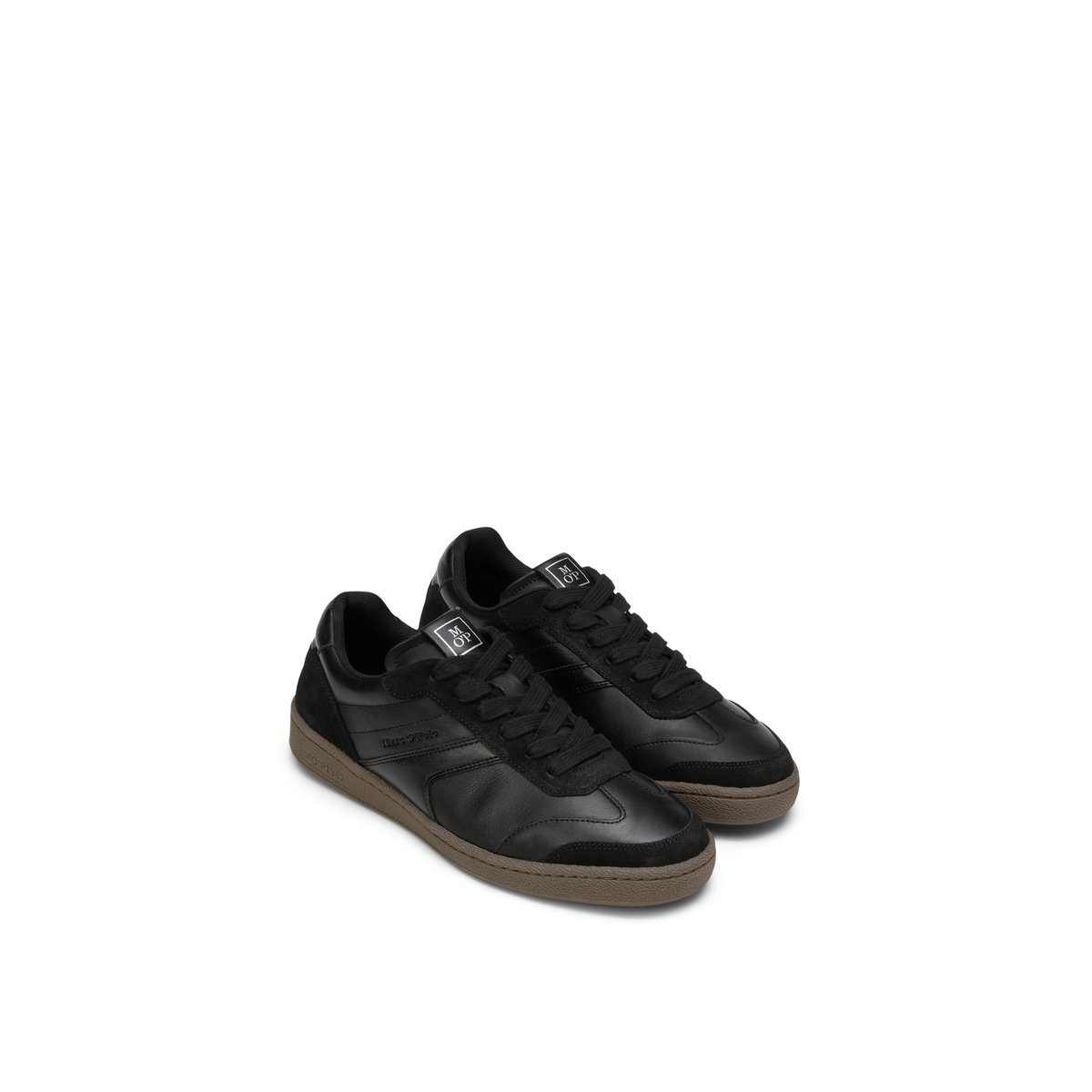 Baskets en cuir de vache noble noir, MARC O'POLO