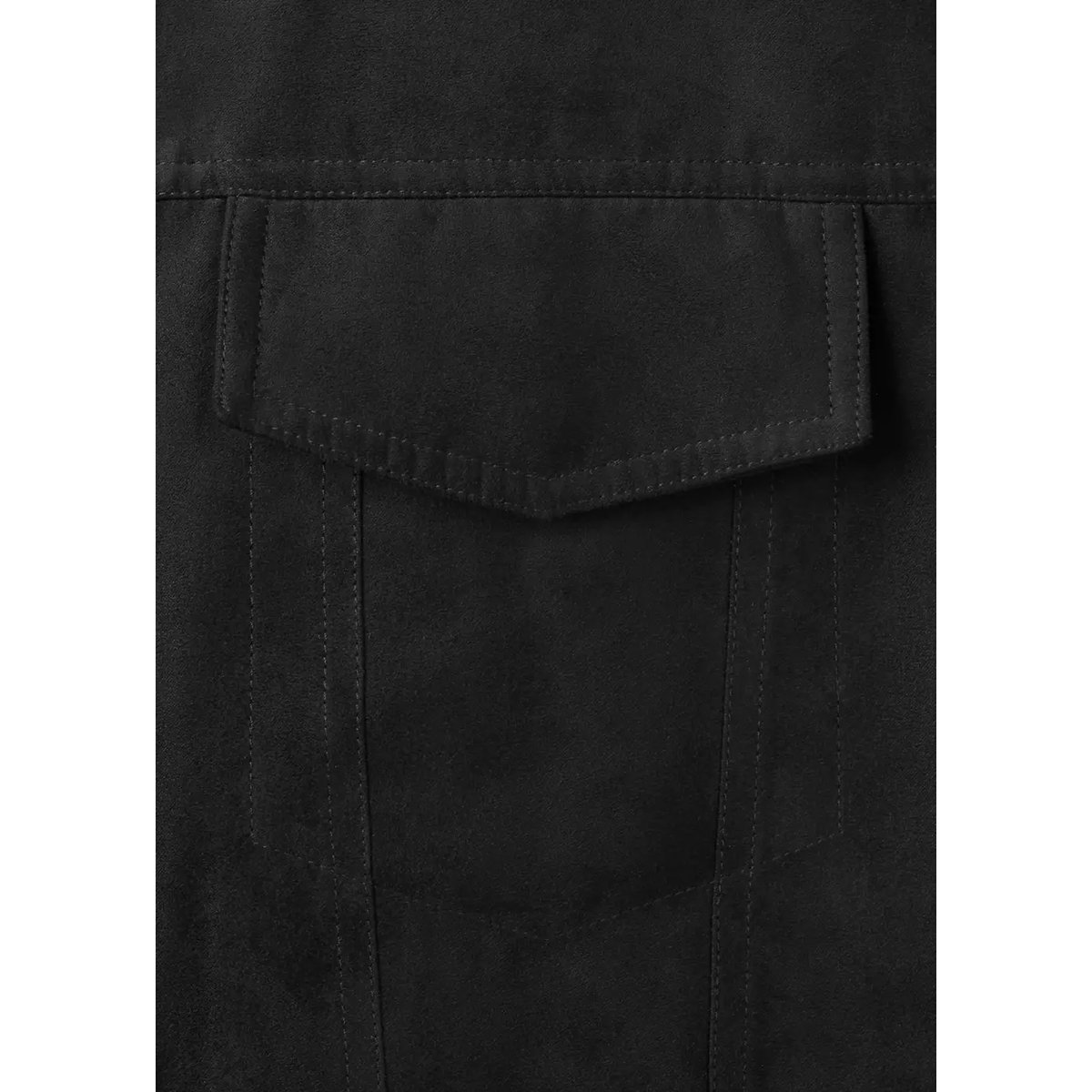 Veste en jean col classique noir, MANGO MAN