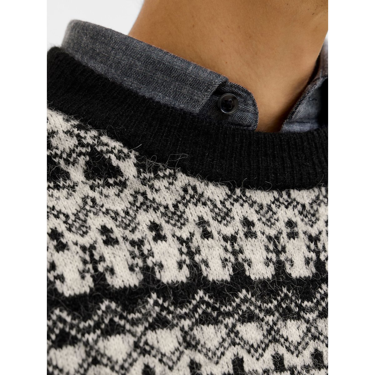 Pull En Maille noire - black, JACK & JONES