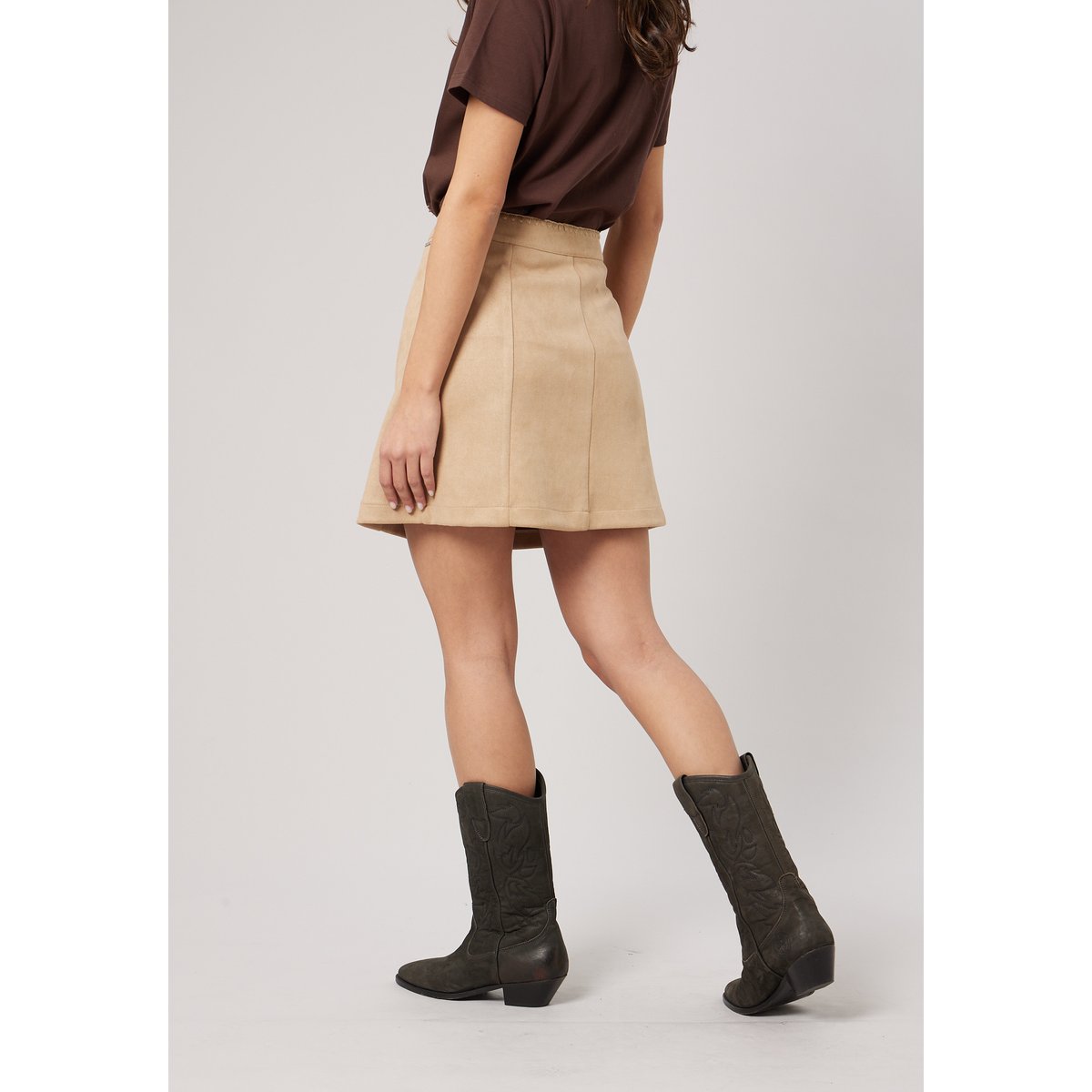 Jupe évasée femme BILLIE beige, DEELUXE