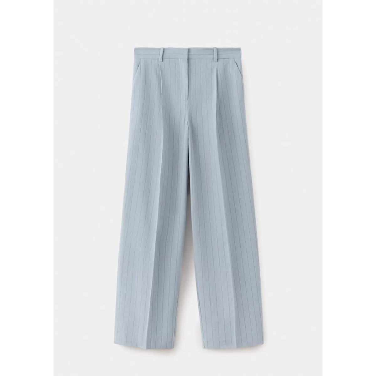 Pantalon de costume fines rayures bleu, MANGO