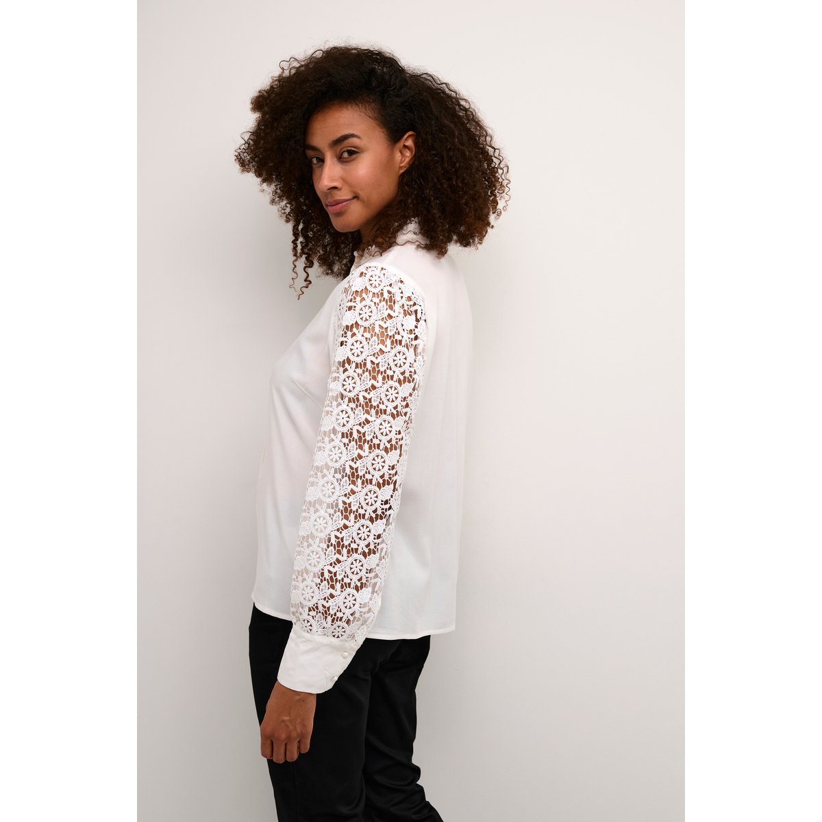 Long sleeved blouse blanc spring gardenia, CULTURE
